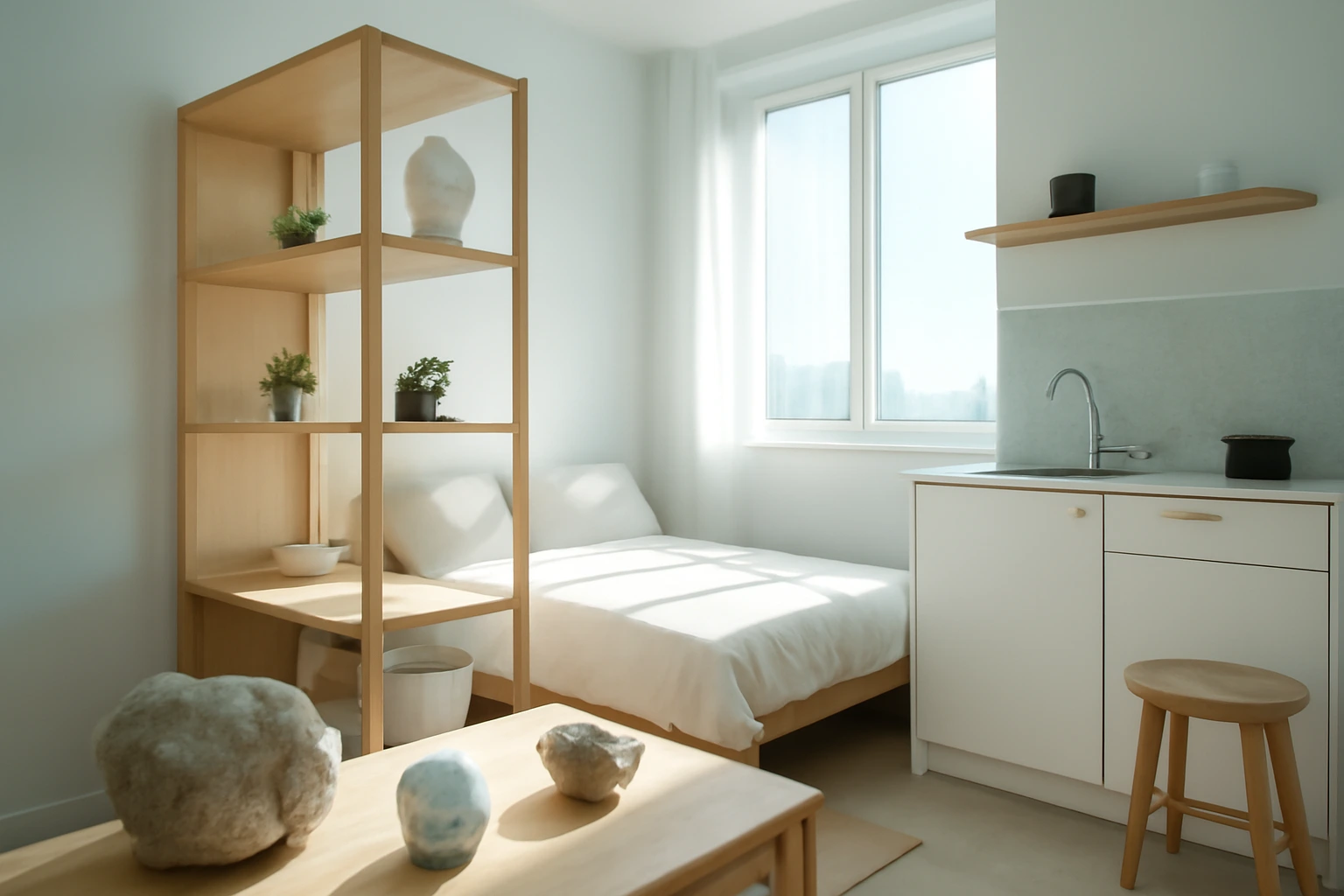 Căn hộ studio dưới 40 m²: kê giường, bếp, nhà vệ sinh sao cho vừa ở dễ chịu vừa đỡ phạm