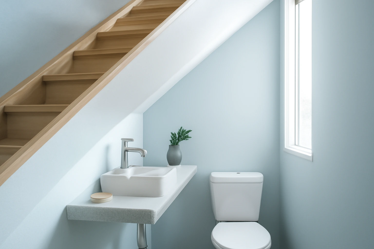 Nhà vệ sinh dưới gầm cầu thang, nằm trên bếp hay trên phòng thờ: những vị trí khó và cách sống chung